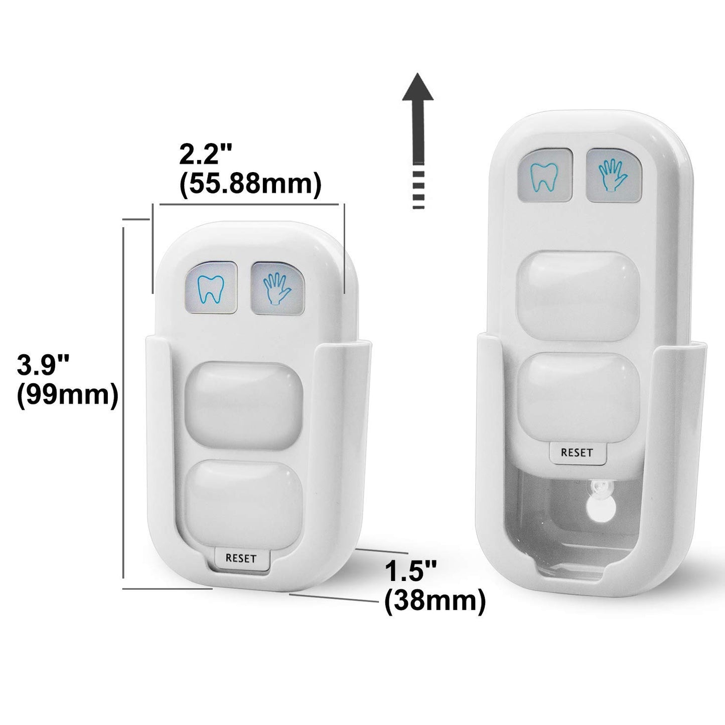 Timer for Kids Battery Powered Tooth Brush Timer, Bathroom Hand Washing Timers with LED Color Light Great Gift for Children and Teens Training Coach (2 Pack)