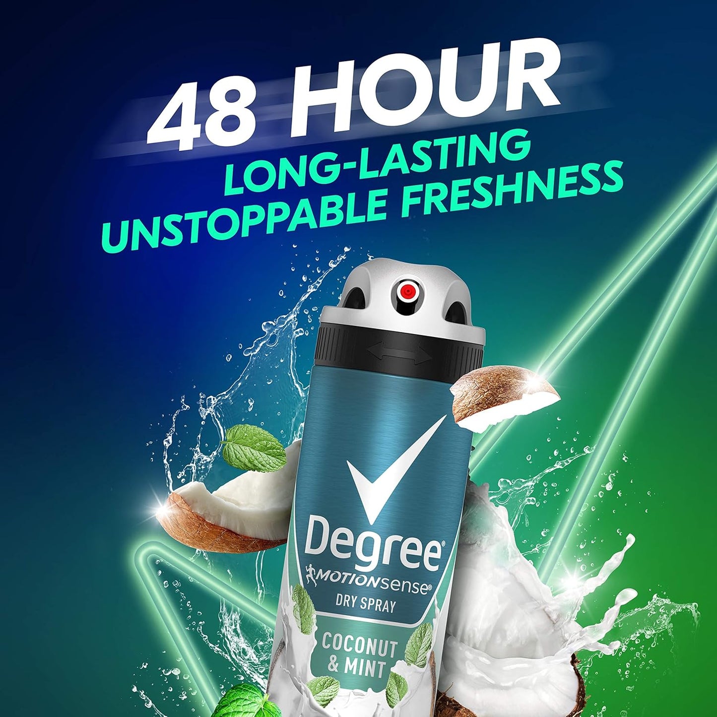 Degree Men Antiperspirant Deodorant Dry Spray Coconut & Mint 3 Count 72Hr Sweat and Odor Protection Degree for Men 3.8 Oz